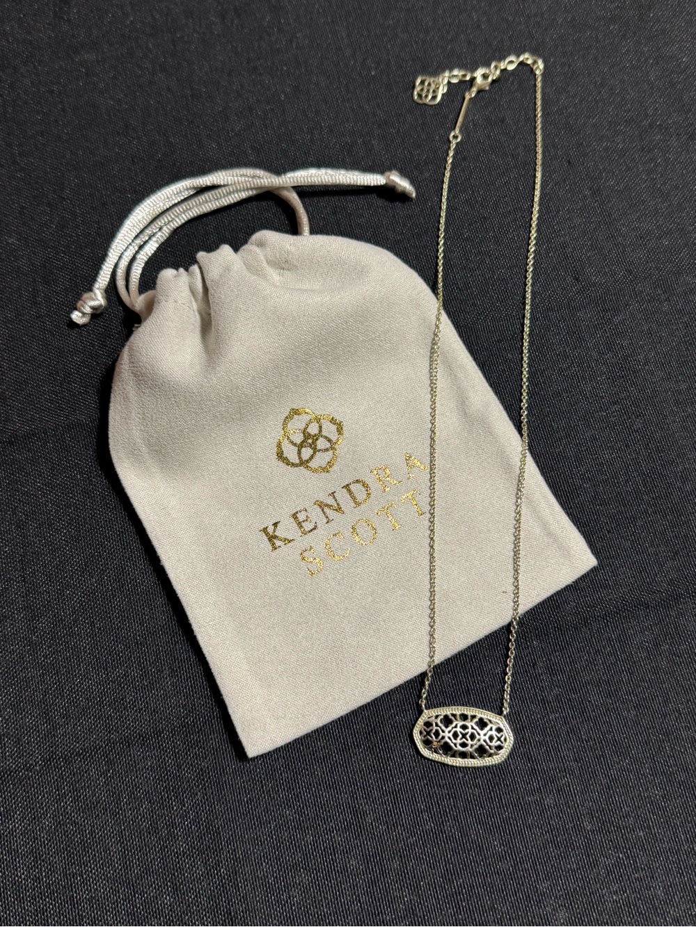 Kendra Scott Gold & Silver Filigree Elaina Pendant Necklace - Gold